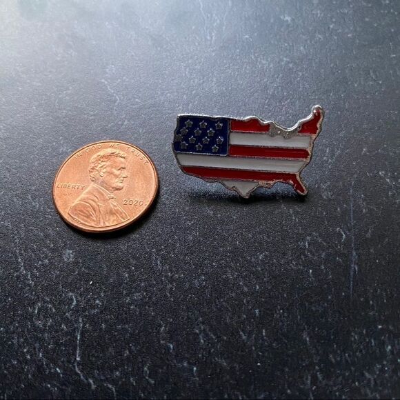 USA Flag Country Enamel Pin/ Brooch Lapel - Picture 3 of 6